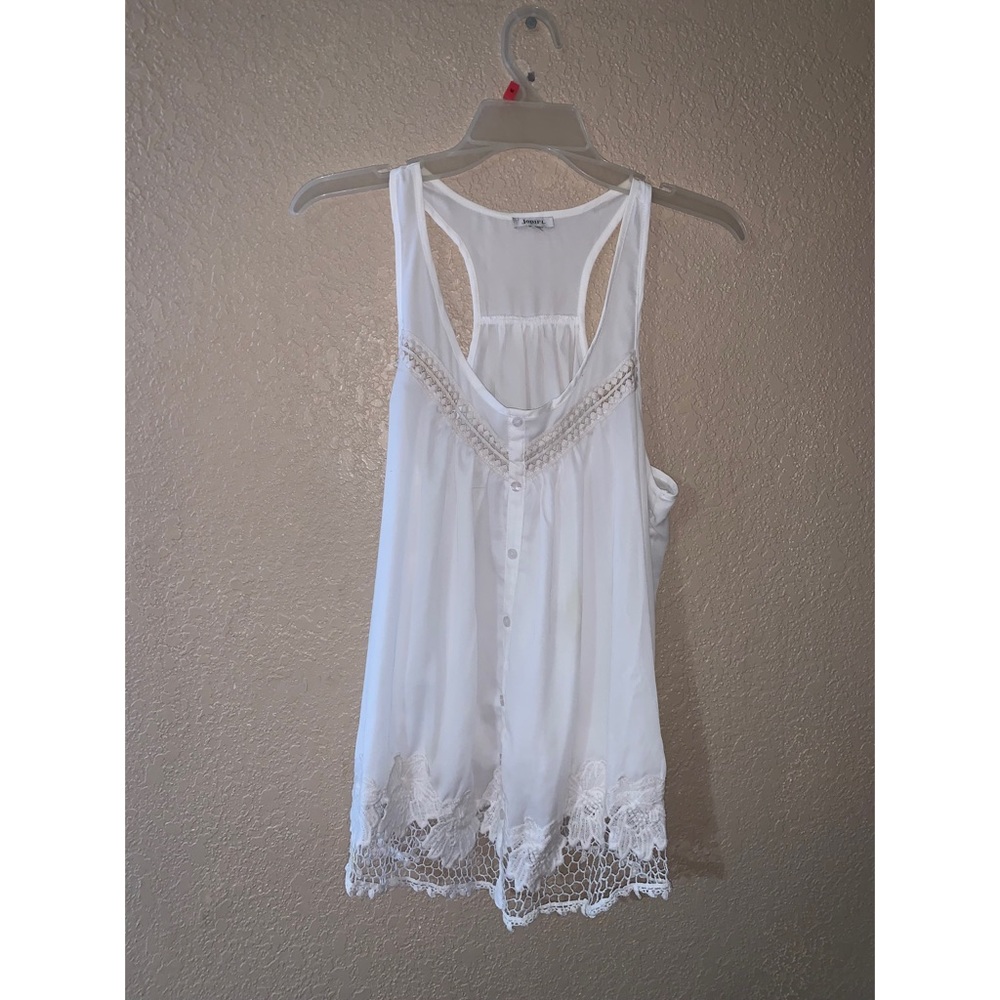 White button up Tank top